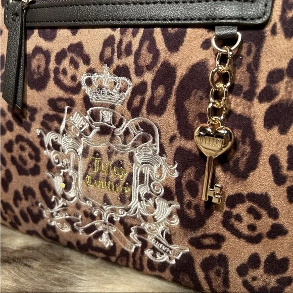 Juicy Couture Juicy For All Velour Backpack - Cheetah / Leopard Print Bag - Picture 2 of 5